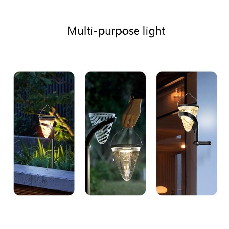 Solar Cone Garden Light Outdoor Wall Lawn LED Lamp 4