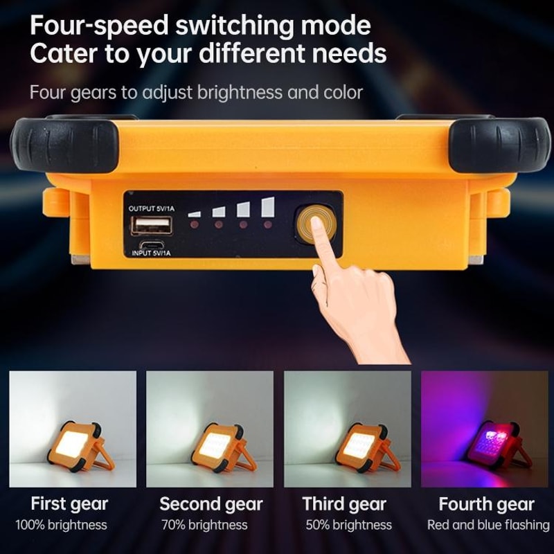 Solar Magnetic Camping Light With Power Bank 4 Brightness Modes 1