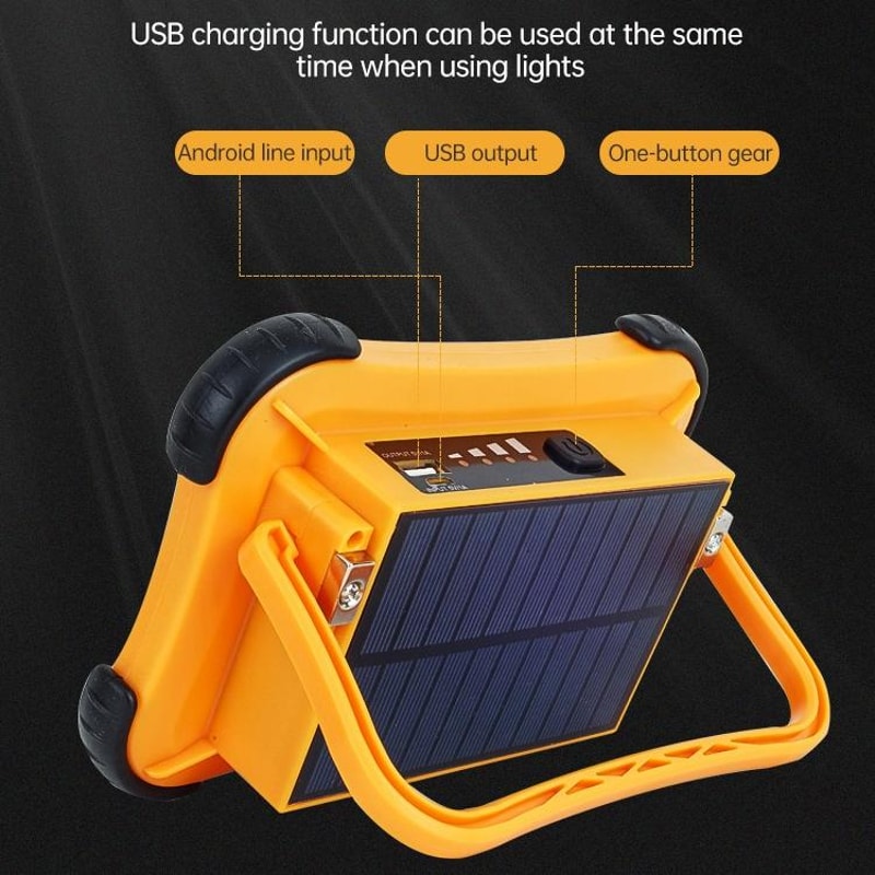 Solar Magnetic Camping Light With Power Bank 4 Brightness Modes 2