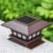 Solar LED Pillar Wall Light Waterproof Outdoor Garden Gate Lamp 6