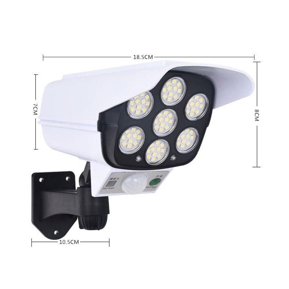 Solar Motion Sensor Security Light With Fake Camera And Infrared Detection 2