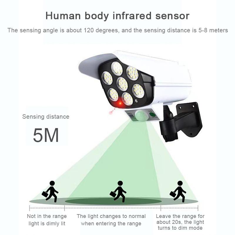 Solar Motion Sensor Security Light With Fake Camera And Infrared Detection 5