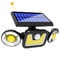 Solar Motion Sensor Wall Light IP65 Waterproof 3 Head LED Security Lamp 0