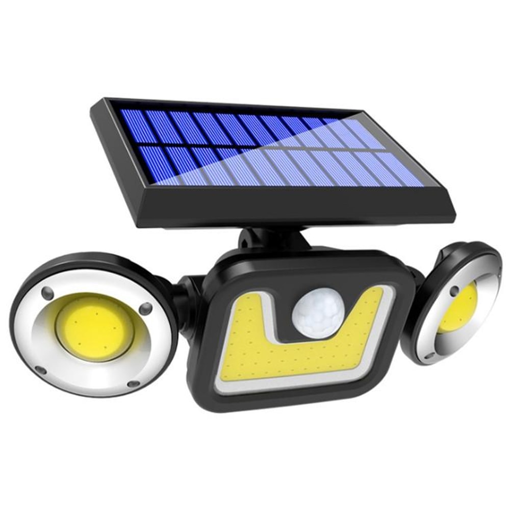Solar Motion Sensor Wall Light IP65 Waterproof 3 Head LED Security Lamp 6