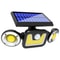 Solar Motion Sensor Wall Light IP65 Waterproof 3 Head LED Security Lamp 6