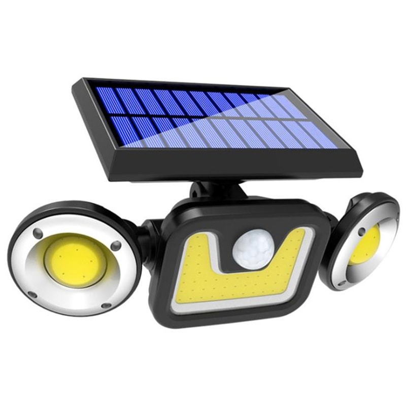 Solar Motion Sensor Wall Light IP65 Waterproof 3 Head LED Security Lamp 6