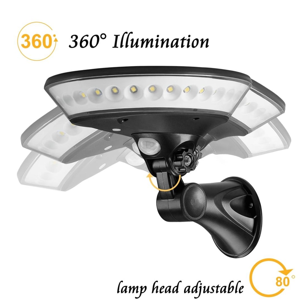 SolarGlow 360 IP65 Solar Porch Lights For Garden Fence Pathway And Outdoor Walls 2
