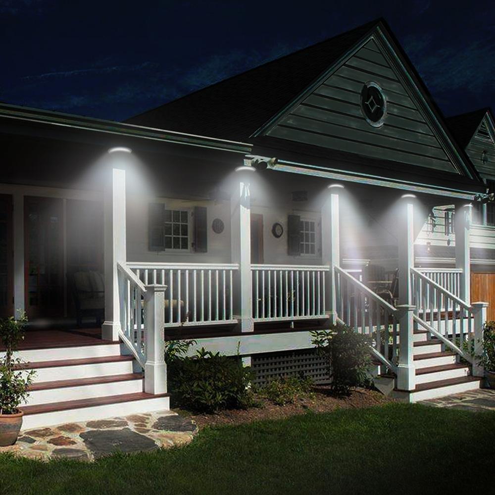 SolarGlow 360 IP65 Solar Porch Lights For Garden Fence Pathway And Outdoor Walls 4