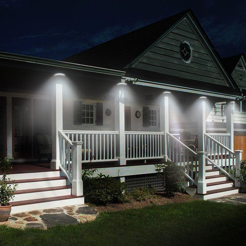 SolarGlow 360 IP65 Solar Porch Lights For Garden Fence Pathway And Outdoor Walls 4