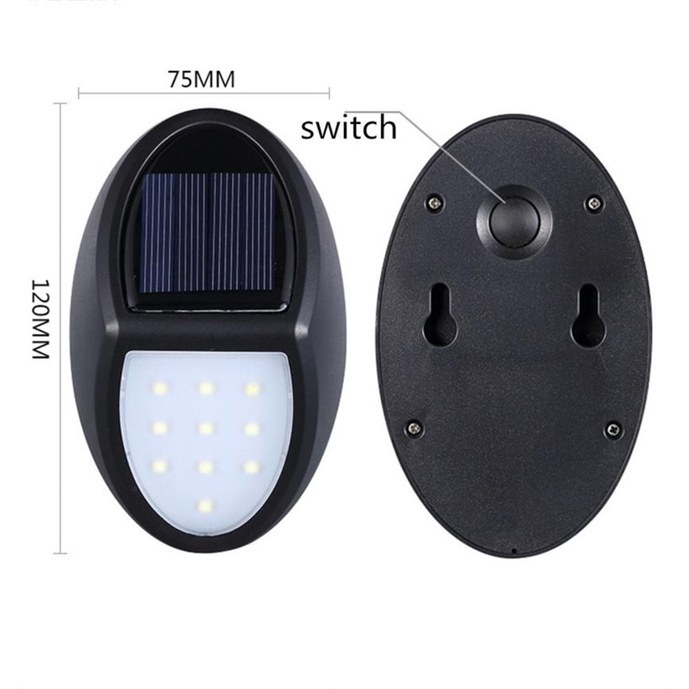 IP65 Waterproof Solar Wall Light For Garden Fence Patio And Courtyard 3