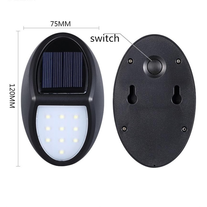 IP65 Waterproof Solar Wall Light For Garden Fence Patio And Courtyard 3