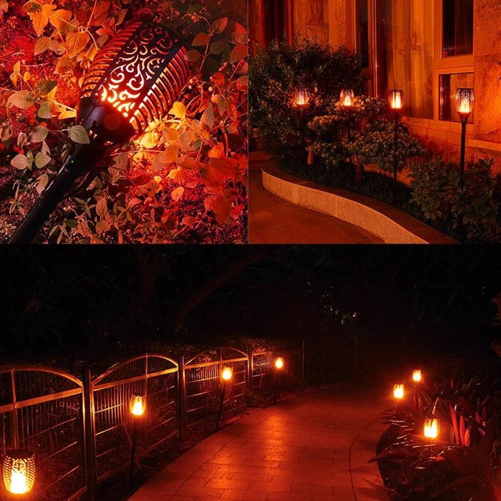Flame Torch Lights Outdoor Waterproof LED Garden Pathway Lamps 7