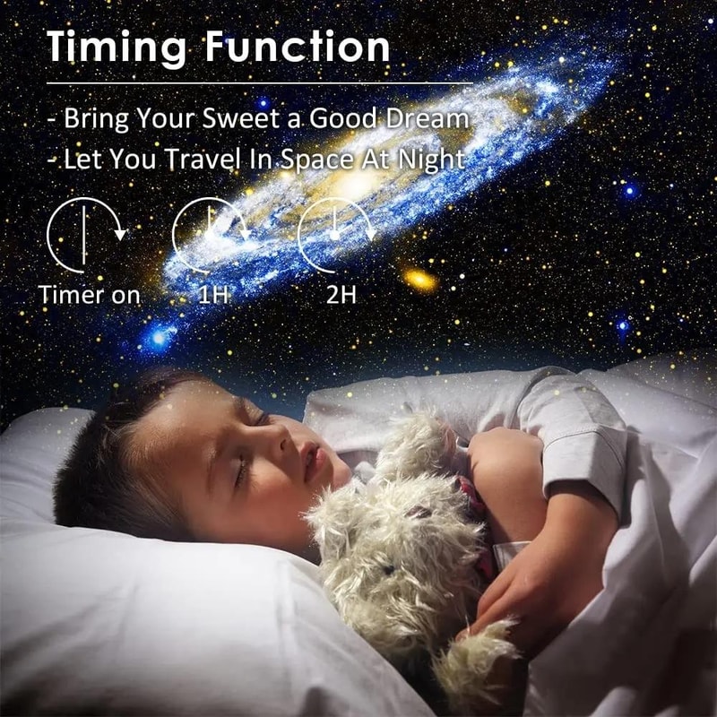 Galaxy Star Projector Night Light With 12 Space Films For Kids Bedroom Decor 6