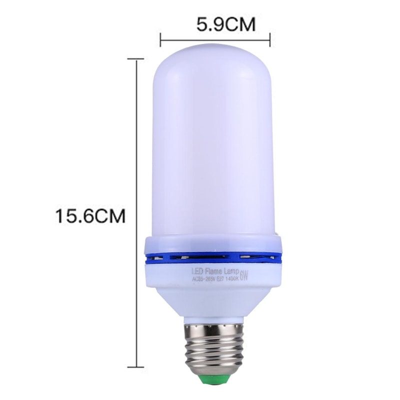 3 Mode LED Flame Light Bulb 6W Flickering Fire Effect Lamp For Home Party Decor 6