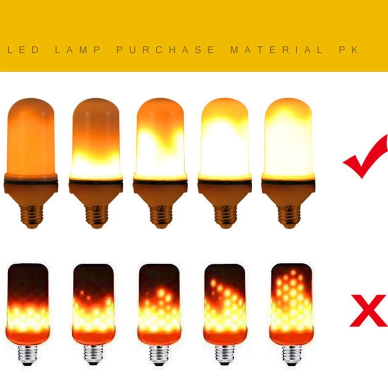 3 Mode LED Flame Light Bulb 6W Flickering Fire Effect Lamp For Home Party Decor 8