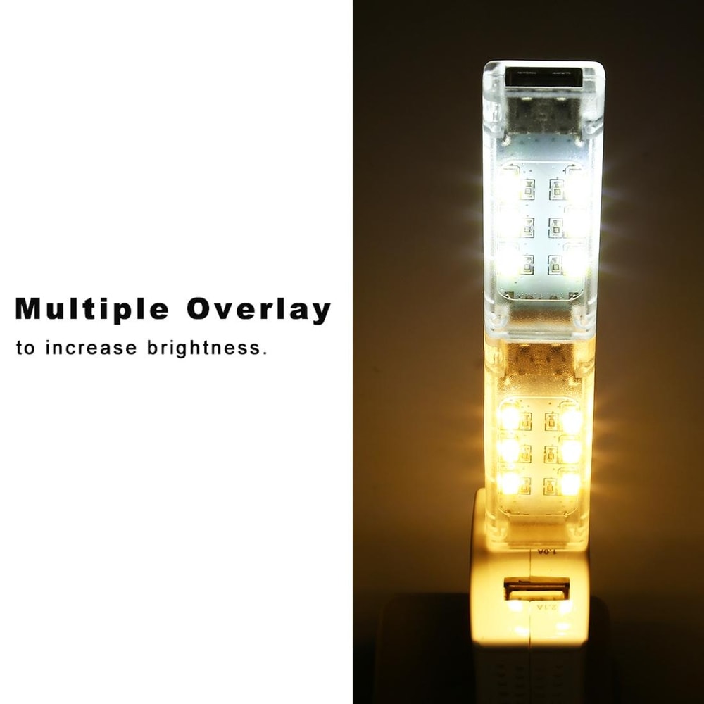 Stackable USB LED Light With 12 LEDs For Laptops Power Banks Desk Lighting 7
