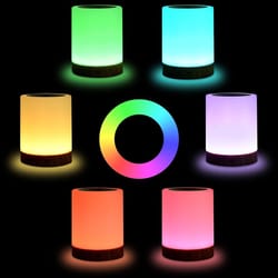 touch control rgb night light rechargeable bedside lamp