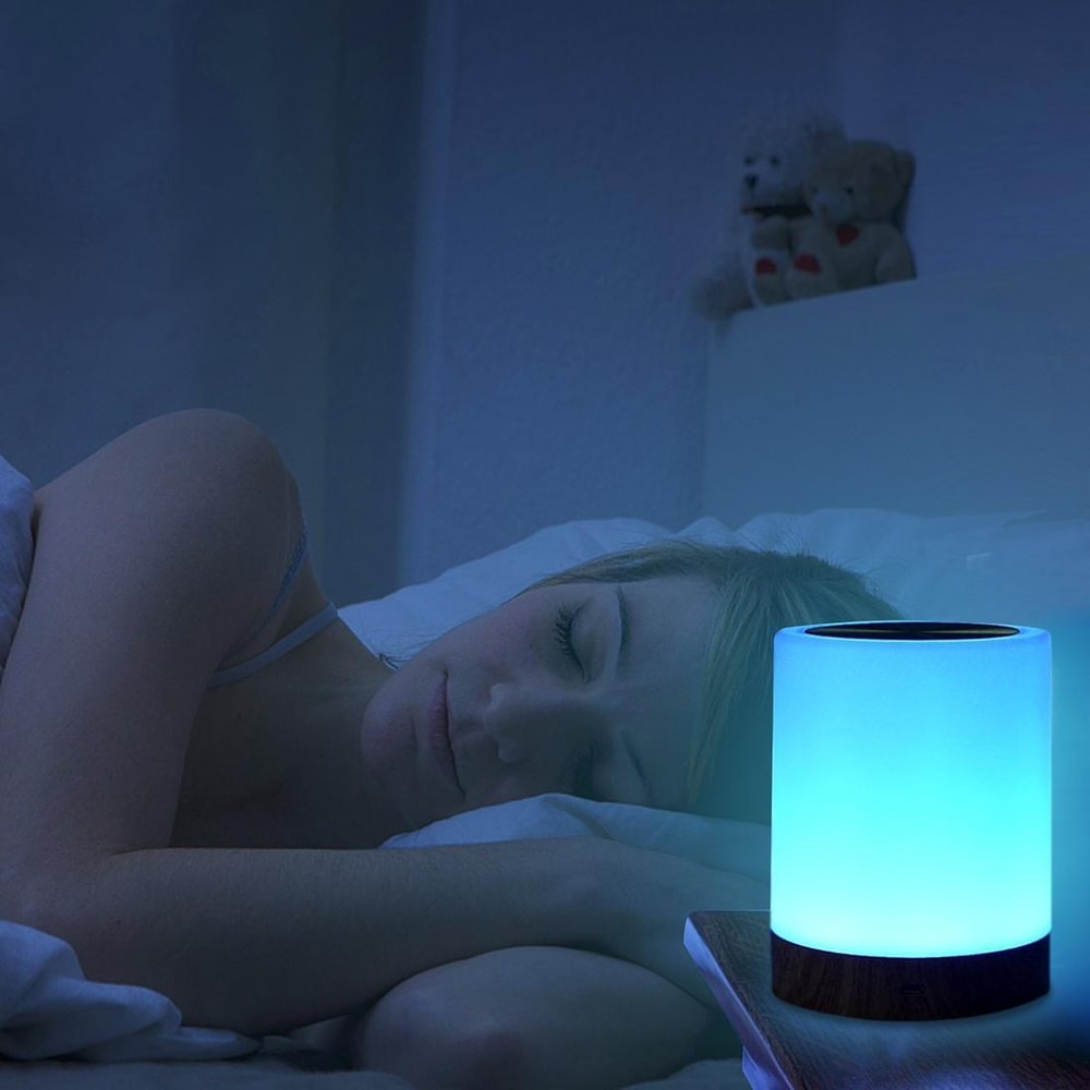 Touch Control RGB Night Light Rechargeable Bedside Lamp 1