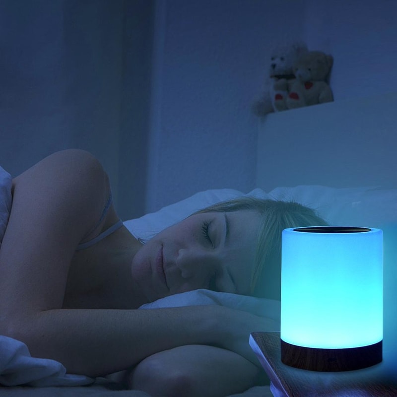 Touch Control RGB Night Light Rechargeable Bedside Lamp 1