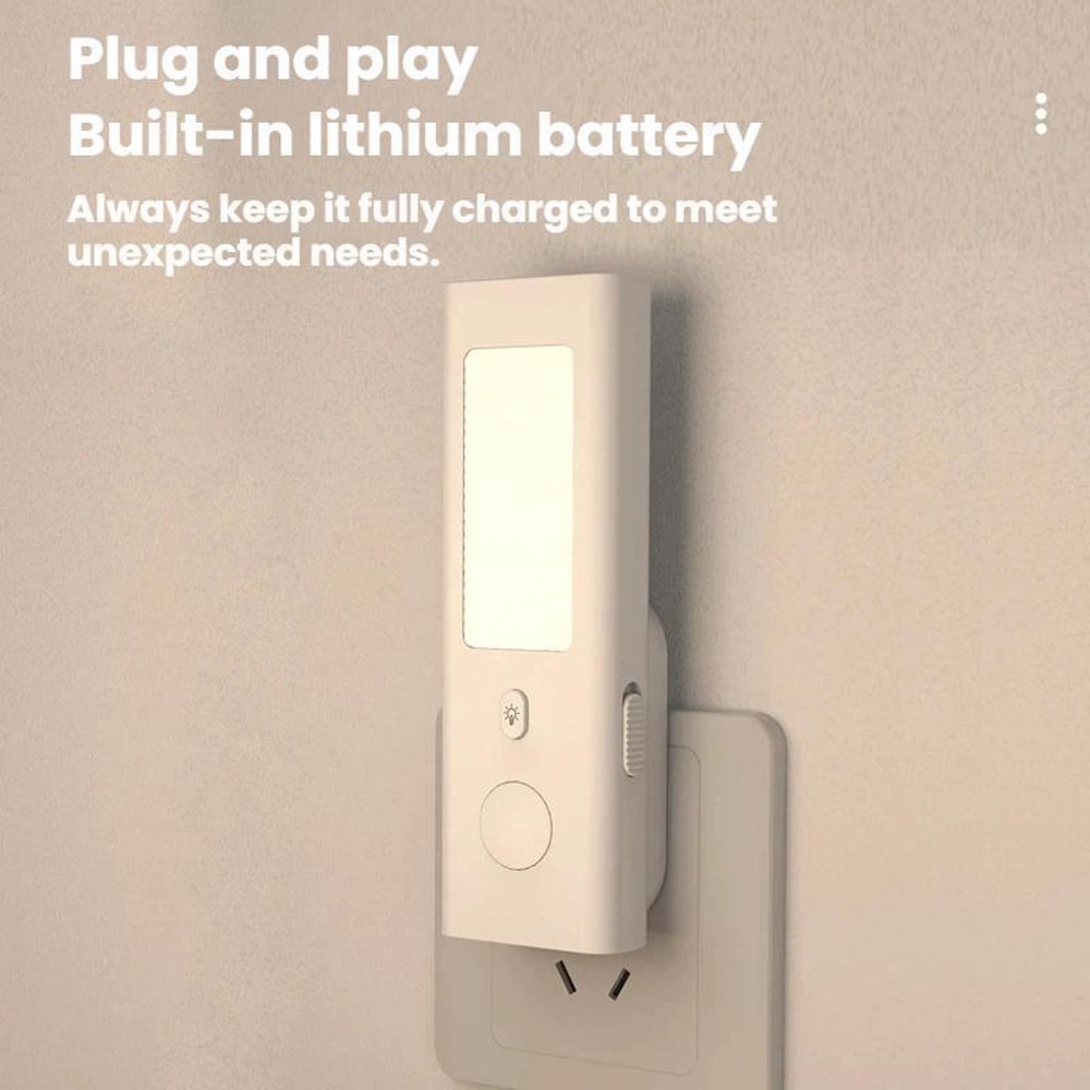 Smart Motion Sensor Night Light Rechargeable LED Plug In Flashlight 3
