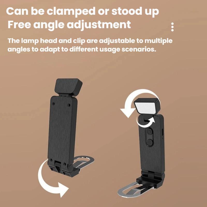 Portable USB Bookmark Reading Lamp Clip On LED Book Light With Eye Protection Adjustable Brightnes 2