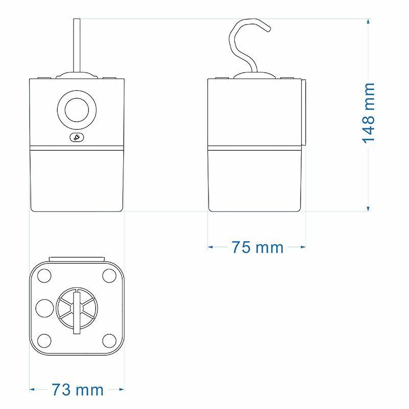 Rechargeable Motion Sensor Camping Night Light With Hanging Hook Adjustable Brightness 3