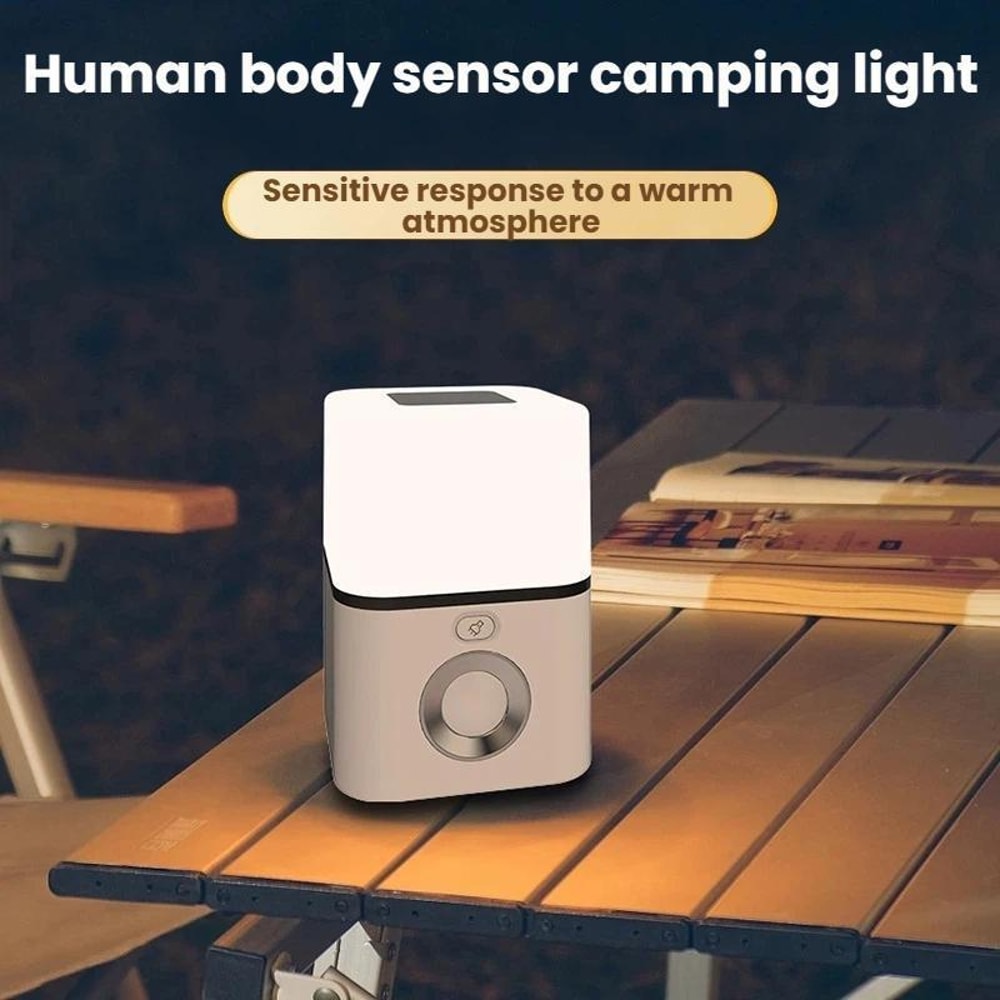 Rechargeable Motion Sensor Camping Night Light With Hanging Hook Adjustable Brightness 4