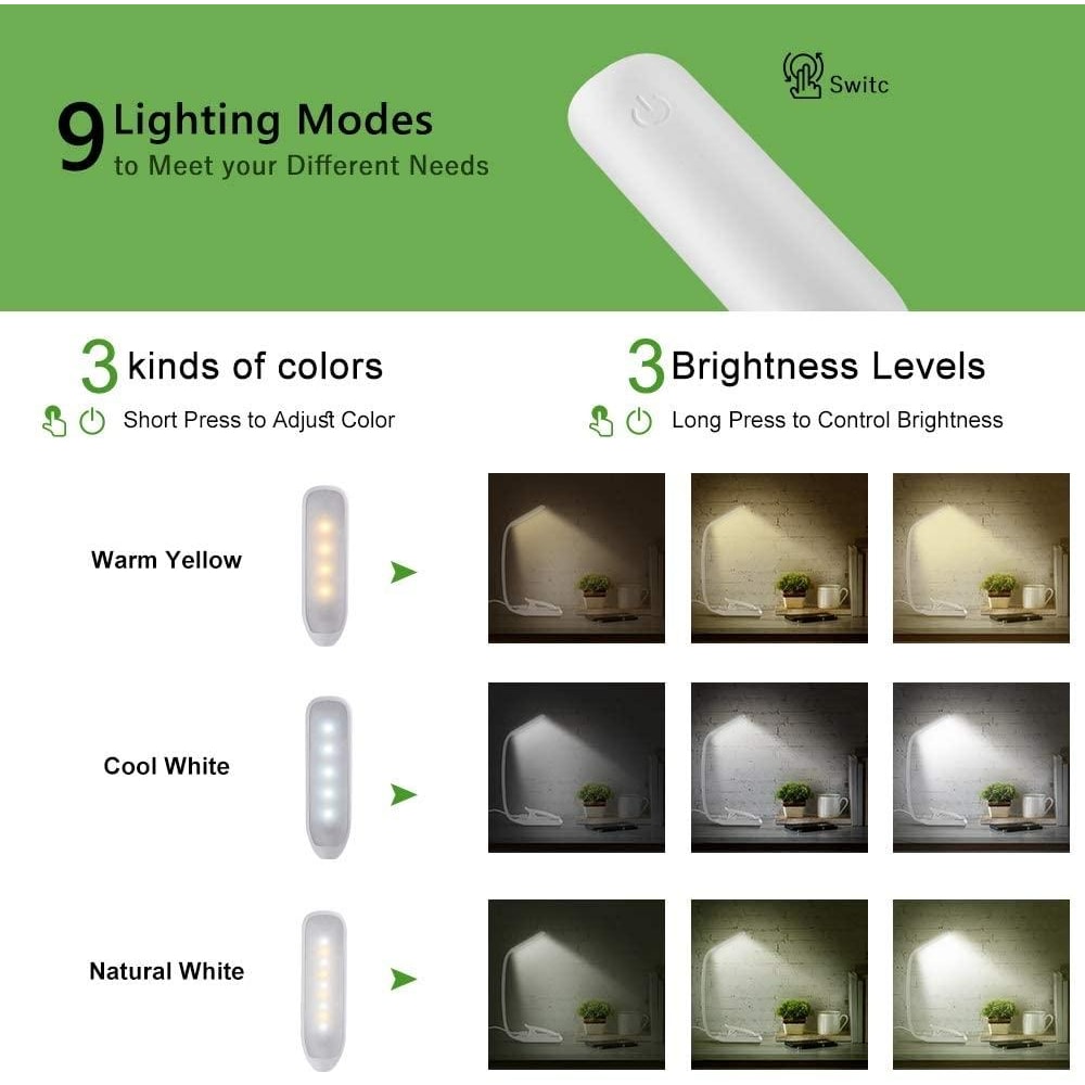 9 LED Clip On Reading Light For Books Piano Stands And Music Scores 3