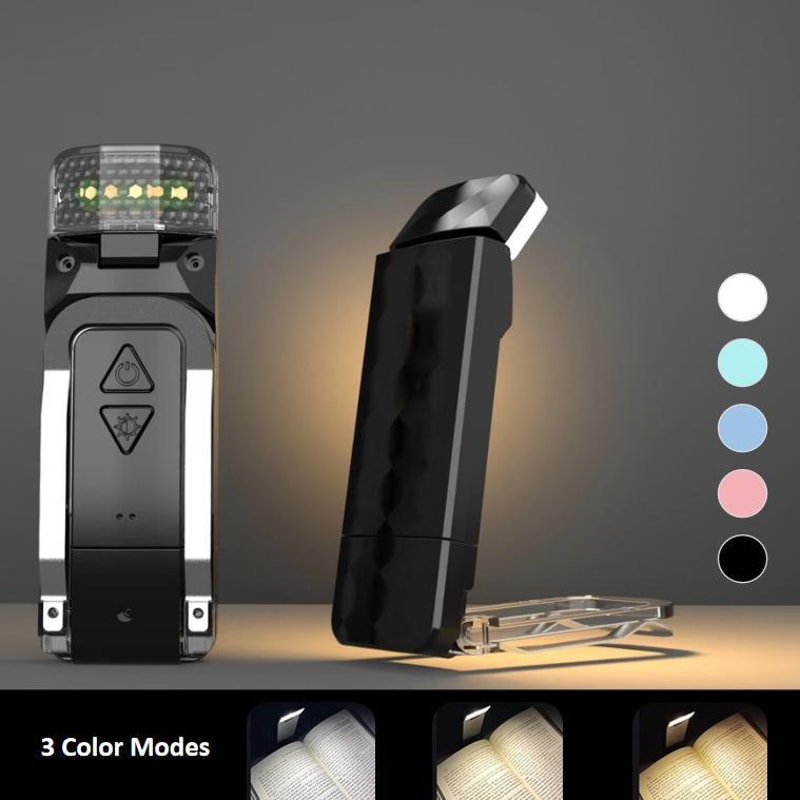 Rechargeable LED Book Light Clip On Reading Lamp With Eye Protection And Adjustable Brightness 7