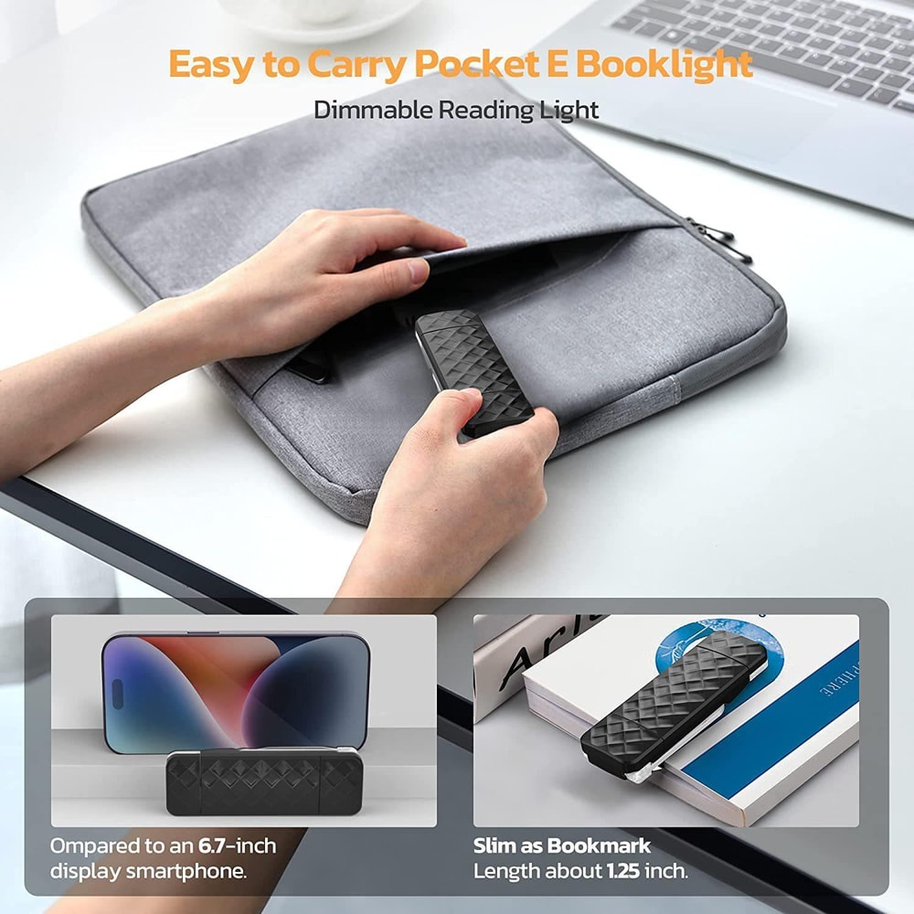 Rechargeable LED Book Light Clip On Reading Lamp With Eye Protection And Adjustable Brightness 5