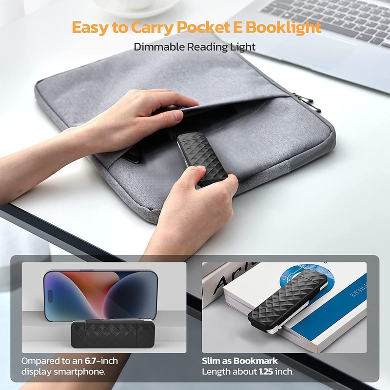 Rechargeable LED Book Light Clip On Reading Lamp With Eye Protection And Adjustable Brightness 5
