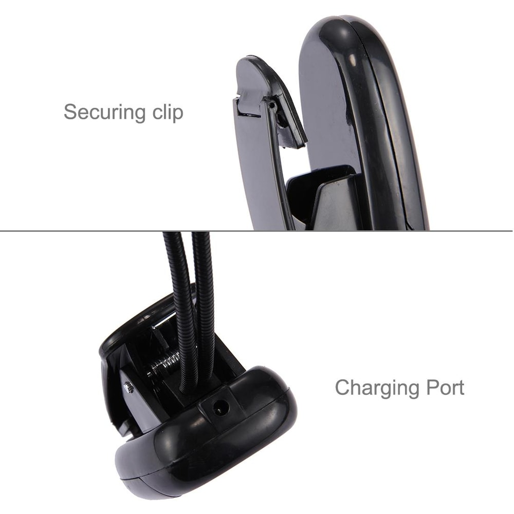 FlexGlow Dual Arm LED Book Light Clip On Reading Lamp For Books Laptops Travel 4