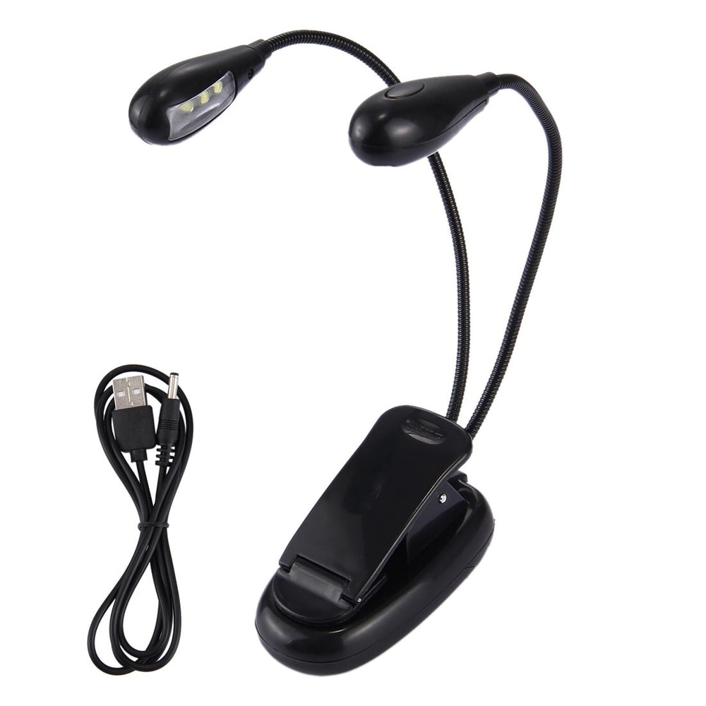 FlexGlow Dual Arm LED Book Light Clip On Reading Lamp For Books Laptops Travel 8