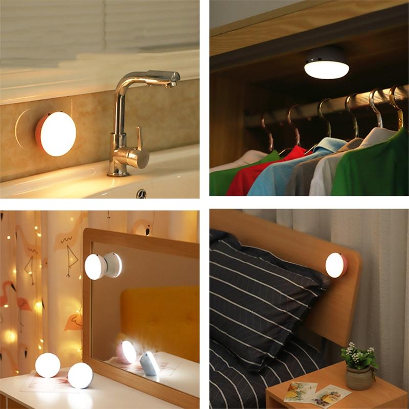 Smart Motion Sensor LED Night Light With Magnetic Wall Mount USB Rechargeable Battery 12