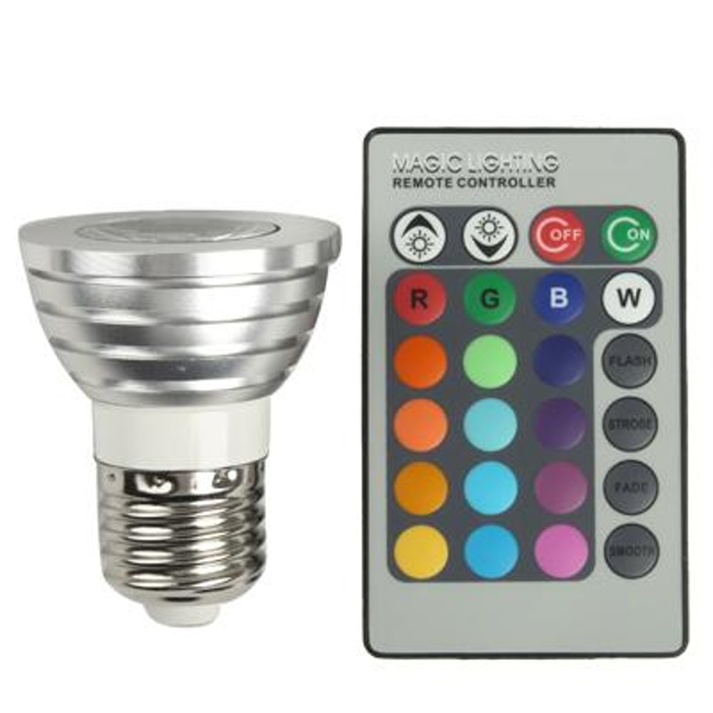 SmartGlow RGB LED Light Bulb With Remote Control 16 Color E27 Mood Lighting Lamp 2