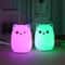 Color Changing Cat Night Light USB Rechargeable Silicone LED Lamp For Kids Bedroom Decor 0