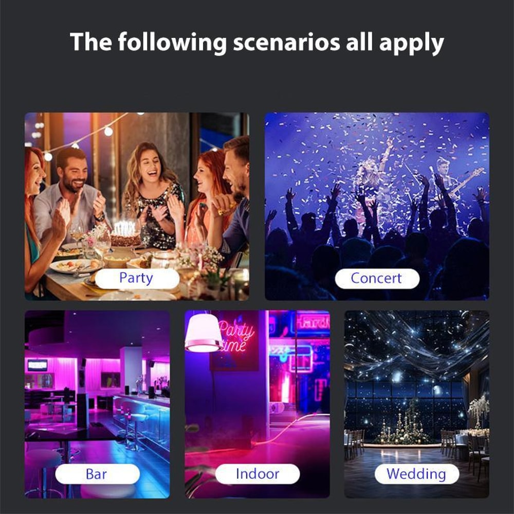 AuroraGlow Galaxy Projector Night Light With Bluetooth Speaker Remote Control 9