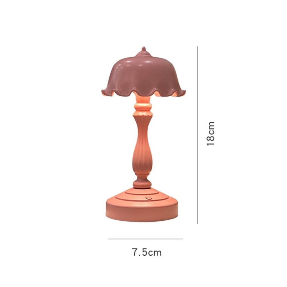 Retro USB Rechargeable Bedside Lamp With LED Eye Protection Light 5