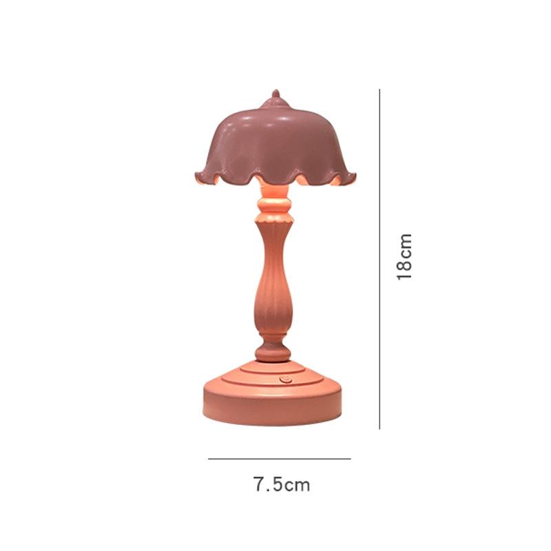 Retro USB Rechargeable Bedside Lamp With LED Eye Protection Light 5