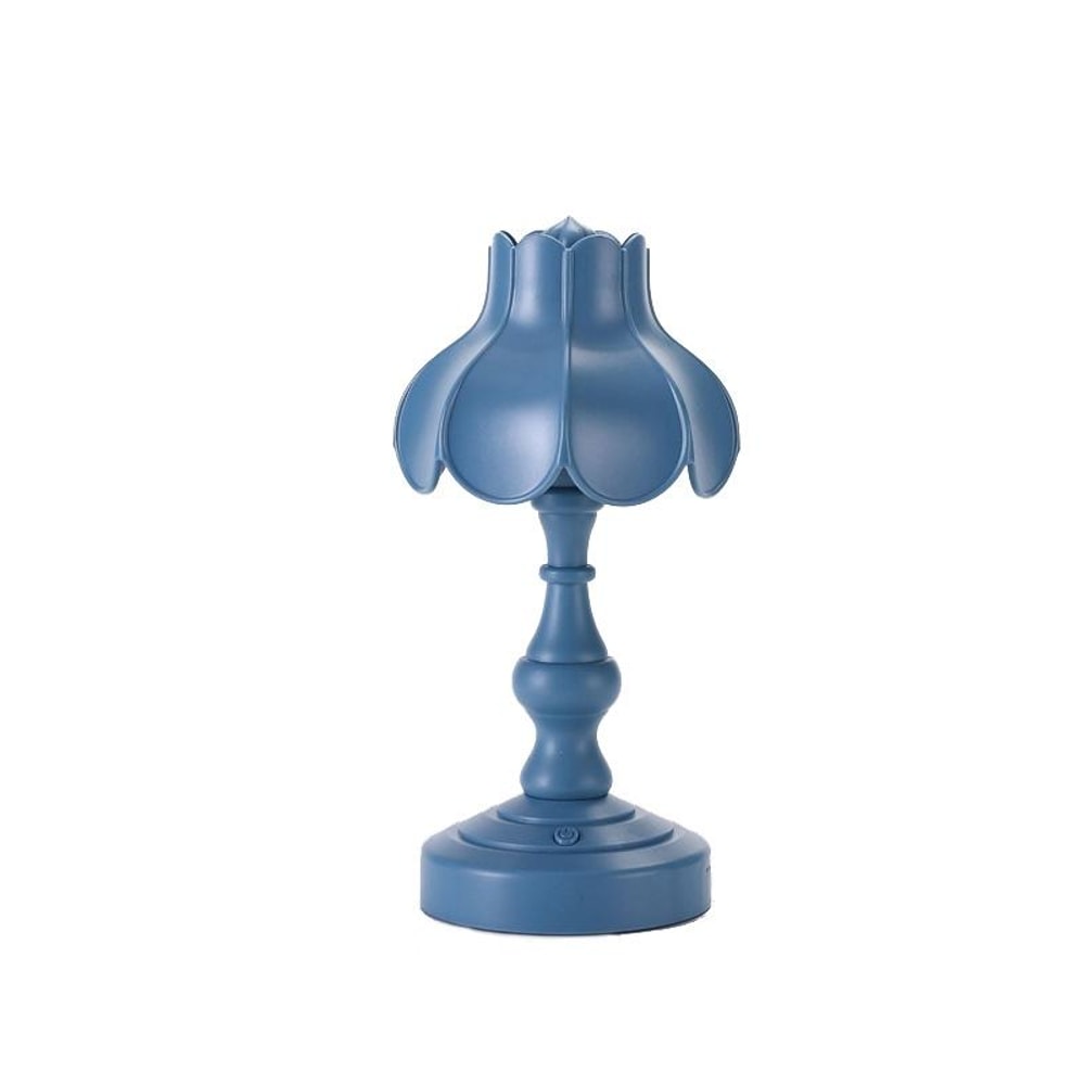 Retro USB Rechargeable Bedside Lamp with LED Eye Protection Light