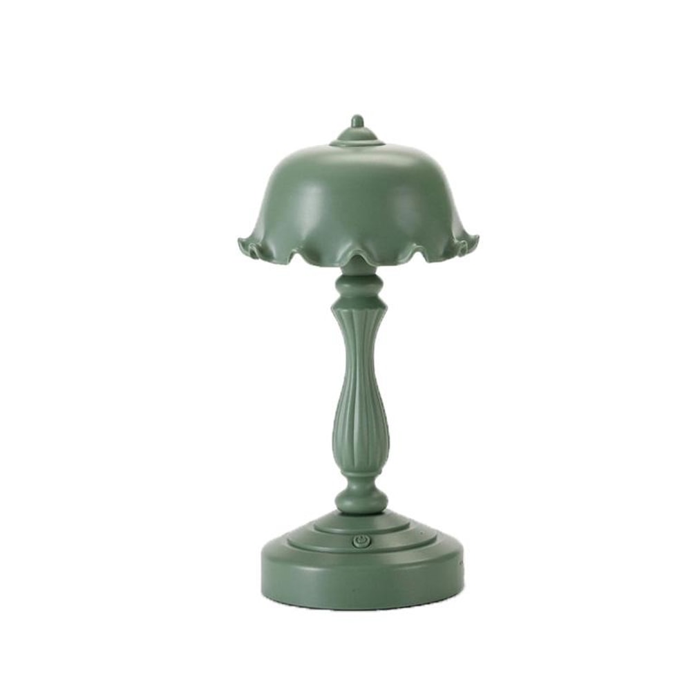 Retro USB Rechargeable Bedside Lamp with LED Eye Protection Light