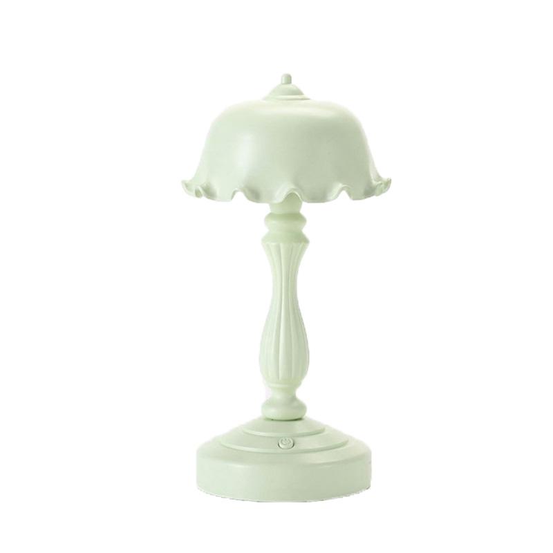 Retro USB Rechargeable Bedside Lamp with LED Eye Protection Light
