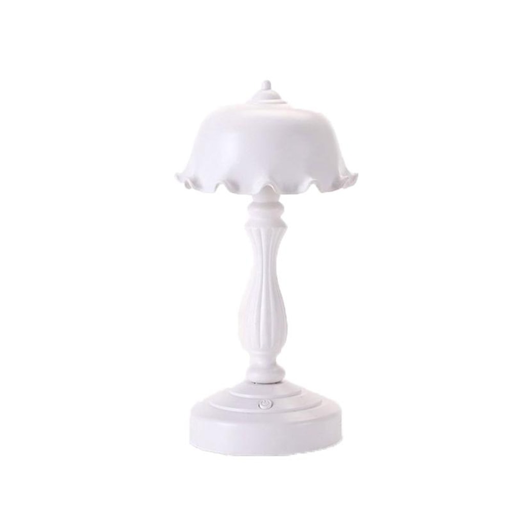 Retro USB Rechargeable Bedside Lamp with LED Eye Protection Light