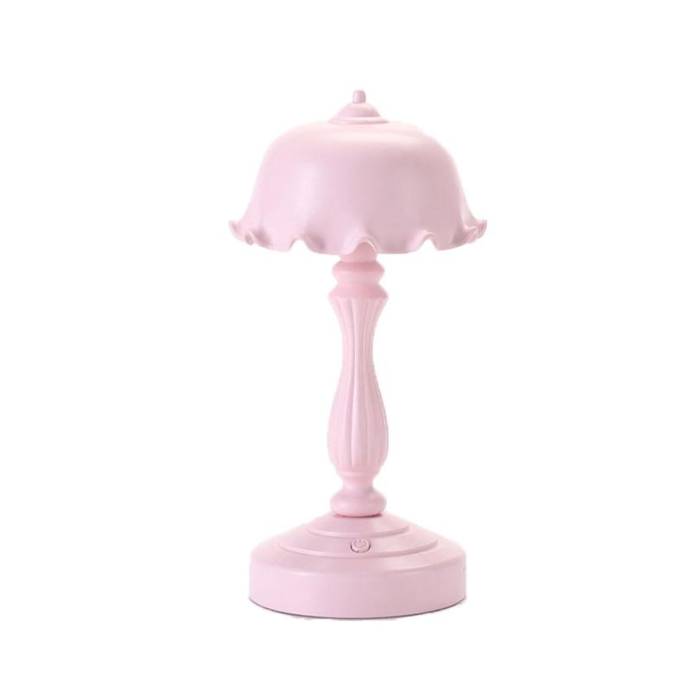 Retro USB Rechargeable Bedside Lamp with LED Eye Protection Light