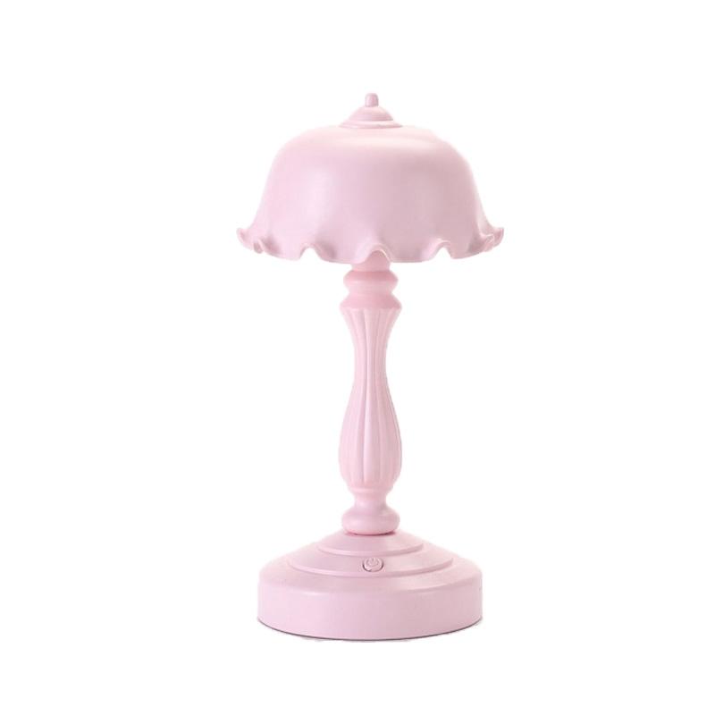 Retro USB Rechargeable Bedside Lamp with LED Eye Protection Light
