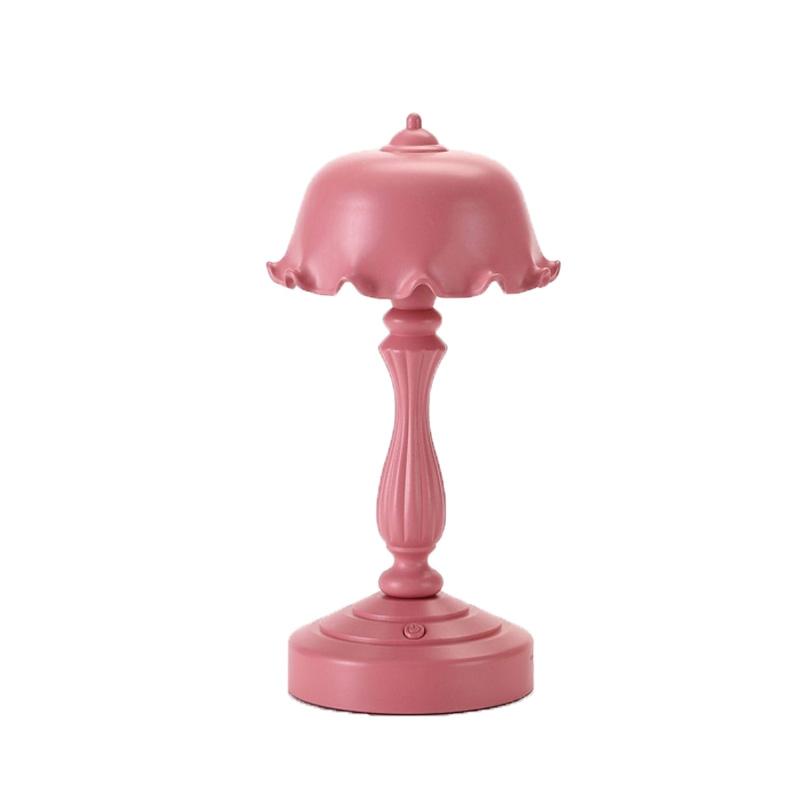 Retro USB Rechargeable Bedside Lamp with LED Eye Protection Light