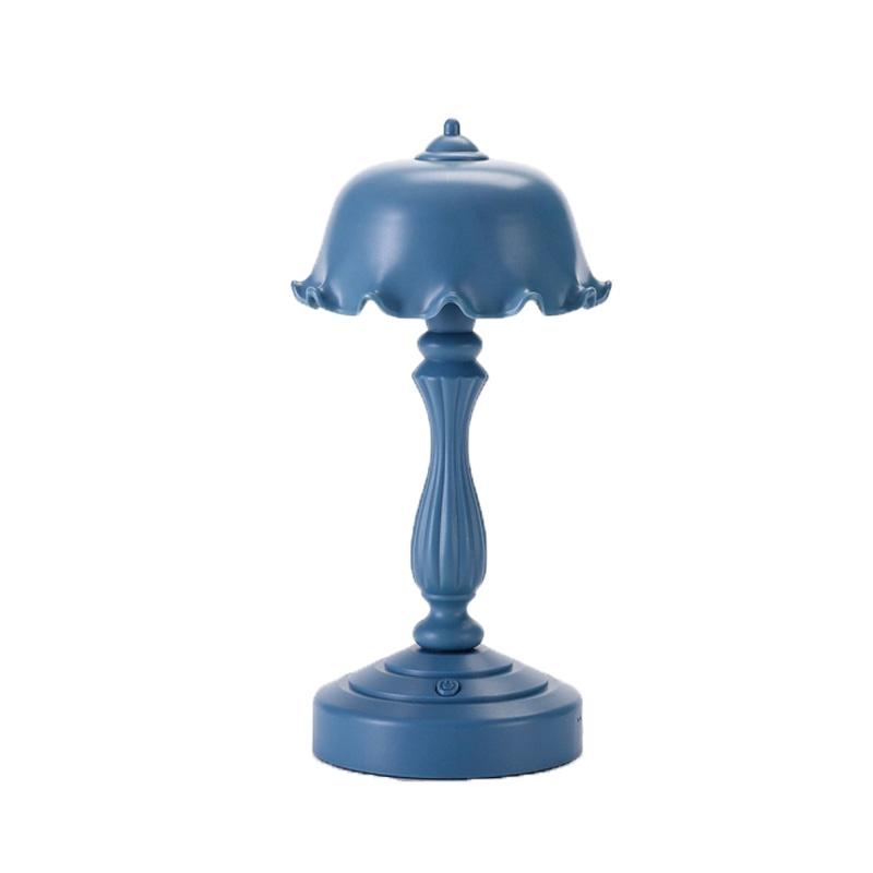 Retro USB Rechargeable Bedside Lamp with LED Eye Protection Light