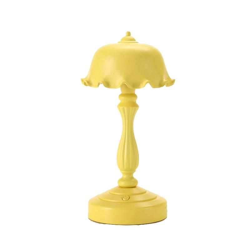 Retro USB Rechargeable Bedside Lamp with LED Eye Protection Light