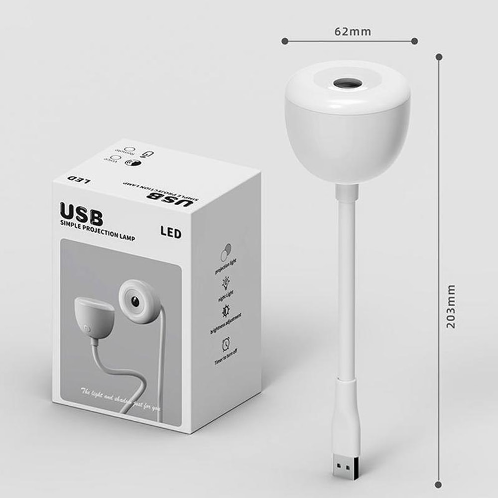 Moon Projection Night Light With Remote Adjustable USB Ambient Lamp 4