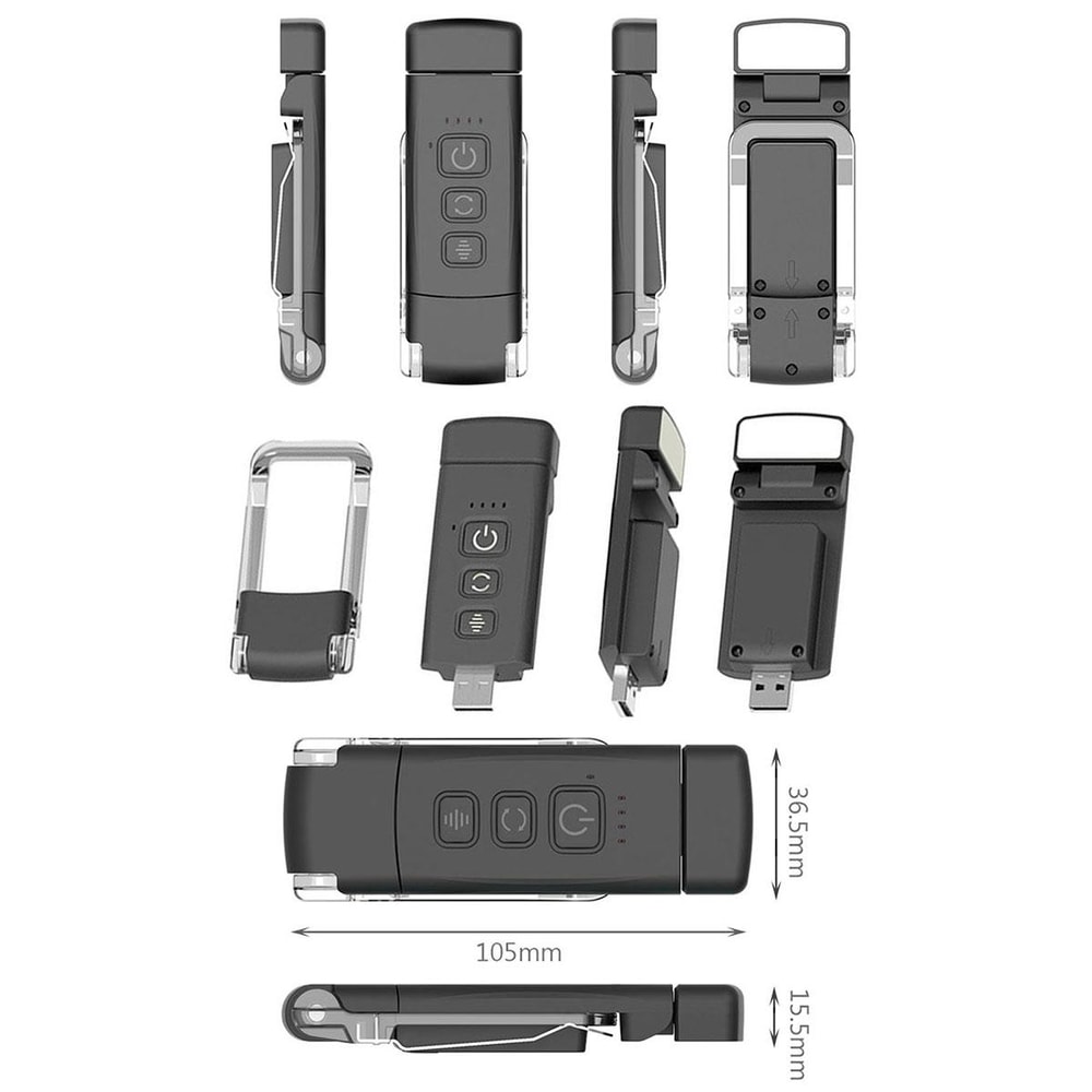 USB Rechargeable Clip On Reading Light With 3 Color Modes Eye Protection 6